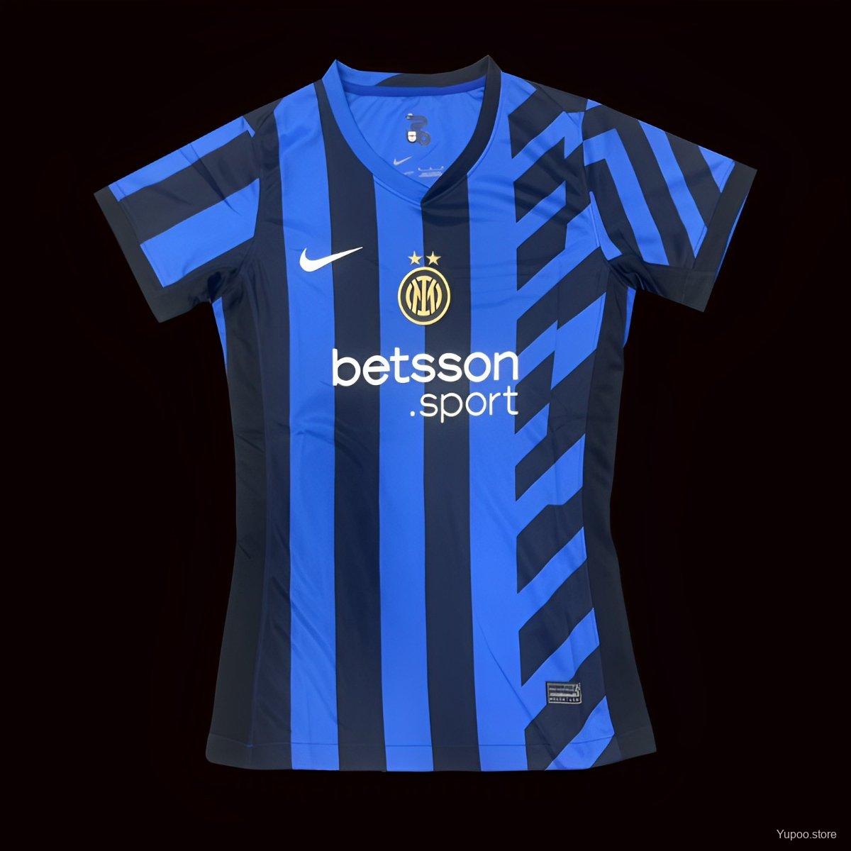Camiseta de fútbol Inter Milan 2024/25 LOCAL MANGA CORTA VERSION FAN